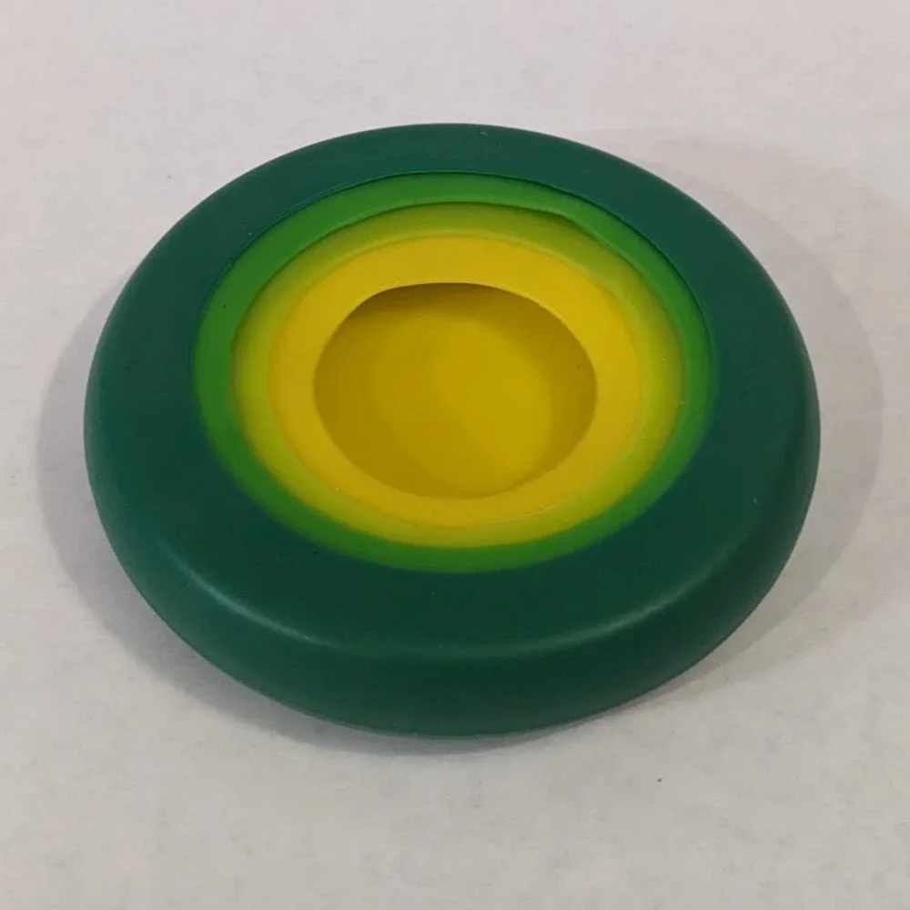 Food Huggers Reusable Silicone Food Savers Set of 4 Green Yellow Eco Friendly